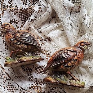 Vintage Quail Set Of 2 Ardco 0~2354